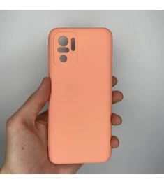Силикон Original 360 Case Xiaomi Redmi Note 10 / Note 10S (ShutCam) (Персиковый)..