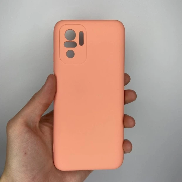 Силикон Original 360 Case Xiaomi Redmi Note 10 / Note 10S (ShutCam) (Персиковый)