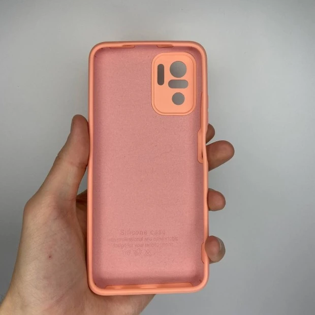 Силикон Original 360 Case Xiaomi Redmi Note 10 / Note 10S (ShutCam) (Персиковый)