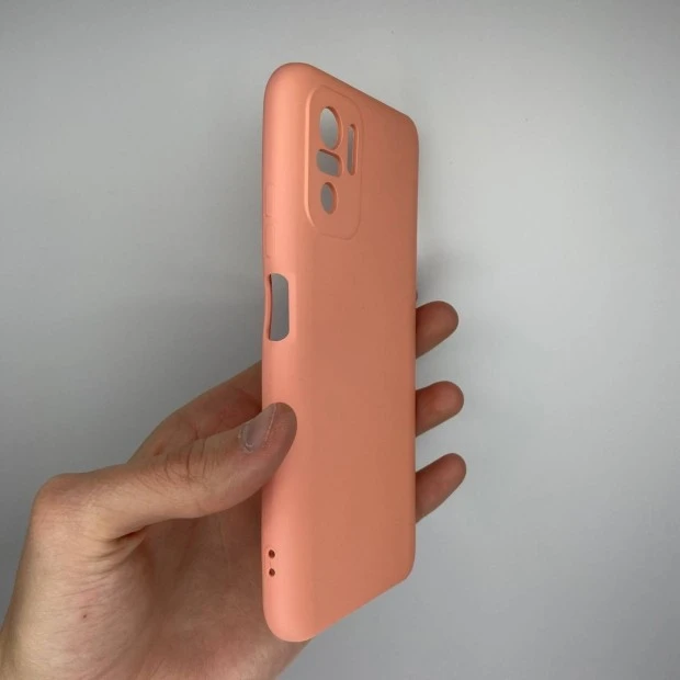 Силикон Original 360 Case Xiaomi Redmi Note 10 / Note 10S (ShutCam) (Персиковый)