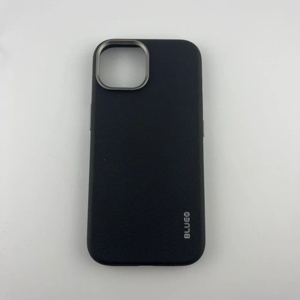 Чохол Blueo Premium Leather MagSafe для Apple iPhone 15 (Чорний)