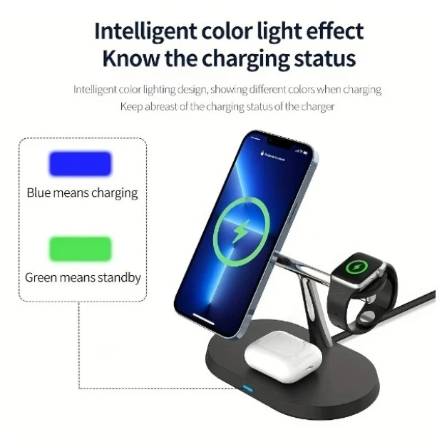 Беспроводное зарядное устройство Magnetic 3in1 100W (Black)