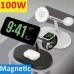 Беспроводное зарядное устройство Magnetic 3in1 100W (Black) Беспроводное зарядное устройство Magnetic 3in1 100W (Black)