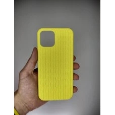 Силикон Knitted Case Apple iPhone 12 Pro Max (Lime)