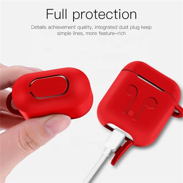 Футляр для наушников Full Silicone Case Apple AirPods (26) Cherry