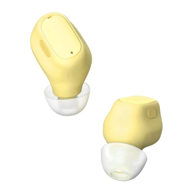 Беспроводные наушники-гарнитура вакуумные Baseus Bowie Encok WM01 (Yellow)
