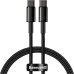 USB-кабель Baseus Tungsten Gold 100W (1m) (Type-C to Type-C) (Чорний) CATWJ-01 USB-кабель Baseus Tungsten Gold 100W (1m) (Type-C to Type-C) (Чорний) CATWJ-01