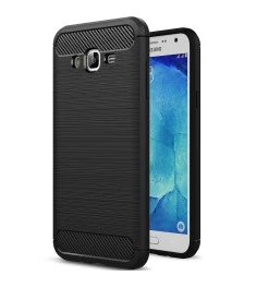 Силикон Polished Carbon Samsung Galaxy J7 (2015) J700 (Чёрный)