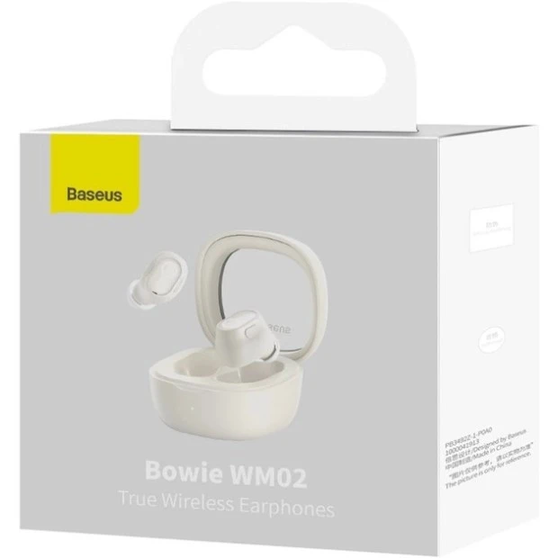 Беспроводные наушники-гарнитура вакуумные Baseus Bowie WM02 (Creamy White)
