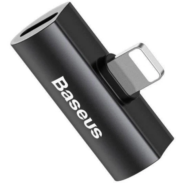 Адаптер Baseus L46 Lightning на Lightning + Lightning (Чорний) CAL46-01