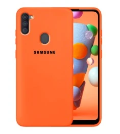 Силикон Original 360 Case Logo Samsung Galaxy M11 / A11 (2020) (Оранжевый)