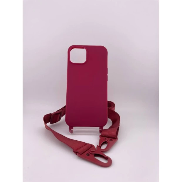 Чехол Silicone Case Shoulder Strap Apple iPhone 13 (Red)