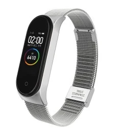 Ремешок Milanese Loop Lock Xiaomi Mi Band 3 / Mi Band 4 (Стальной)