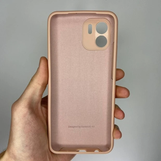 Силикон Original 360 Case Logo Xiaomi Redmi A2 / A1 (ShutCam) (Пудровый)