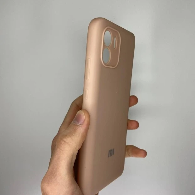 Силикон Original 360 Case Logo Xiaomi Redmi A2 / A1 (ShutCam) (Пудровый)