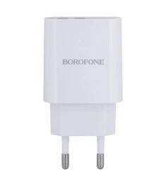 Power adapter USB Borofone BA58A Mighty PD 3.0 + Type-C (White).