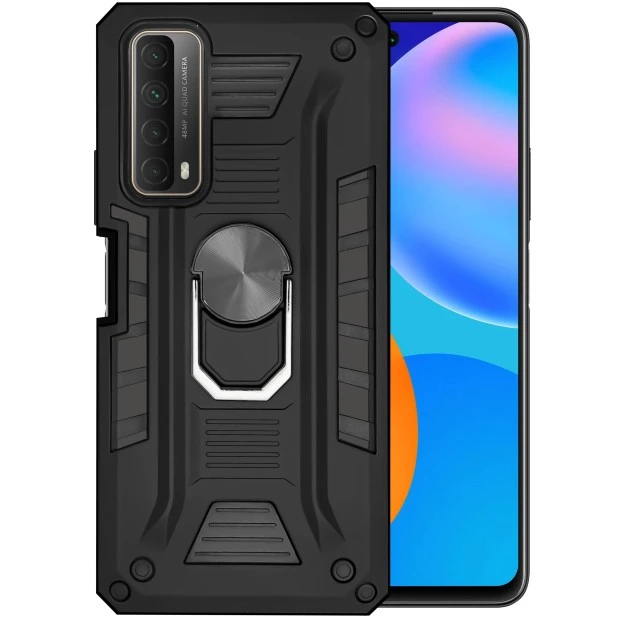 Бронь-чехол Ring Armor Case Huawei P Smart (2021) (Чёрный)