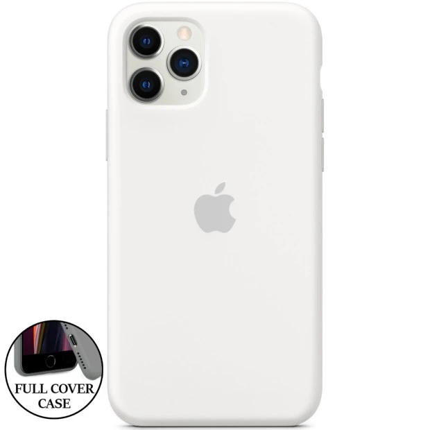 Силіконовий оригінальний чохол Apple iPhone 11 Pro (06) Білий