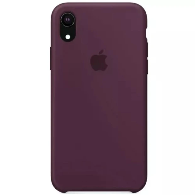 Оригінальний силіконовий чохол круглої форми для Apple iPhone XR (72) баклажанового кольору