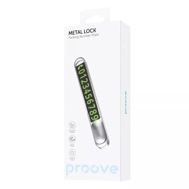 Парковочная визитка Proove Parking Number Plate Metal Lock (Dark Gray)