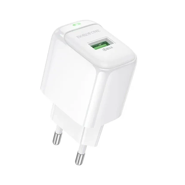 Адаптер живлення Borofone BAS42A QD 18W (1USB) (білий)