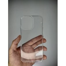 Чехол силиконовый WS Apple iPhone 15 Pro Max (Прозрачный)