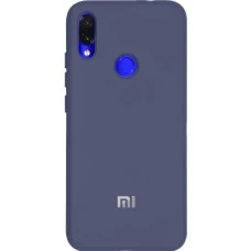 Силикон Original Case (HQ) Xiaomi Redmi Note 7 (Темно-синий)