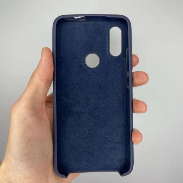 Силикон Original Case Logo Xiaomi Redmi 7 (Тёмно-синий)