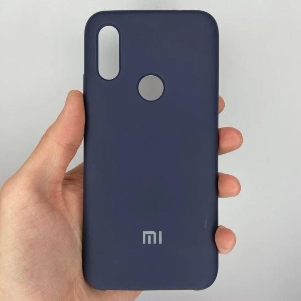 Силикон Original Case Logo Xiaomi Redmi 7 (Тёмно-синий)