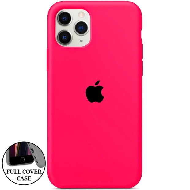 Силіконовий оригінальний чохол круглої форми для Apple iPhone 11 Pro Max (31) Барбі рожевий