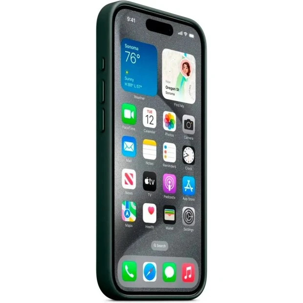 Чохол FineWoven with MagSafe Apple iPhone 15 Pro (Evergreen) (Оригінал)