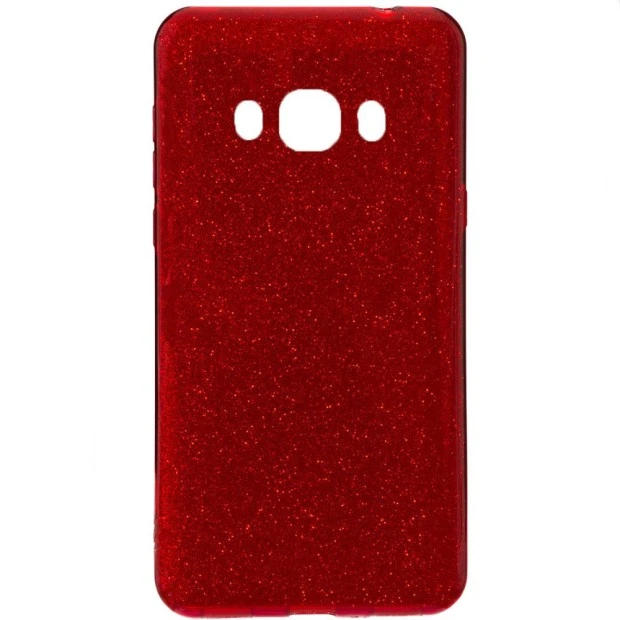 Силиконовый чехол Glitter Samsung Galaxy J7 (2016) J710 (красный)