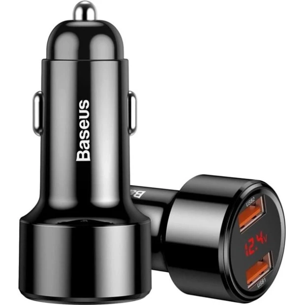 АЗУ-адаптер Baseus Magic Digital Display PD/QC 45W 1USB / 1Type-C (Чёрный)