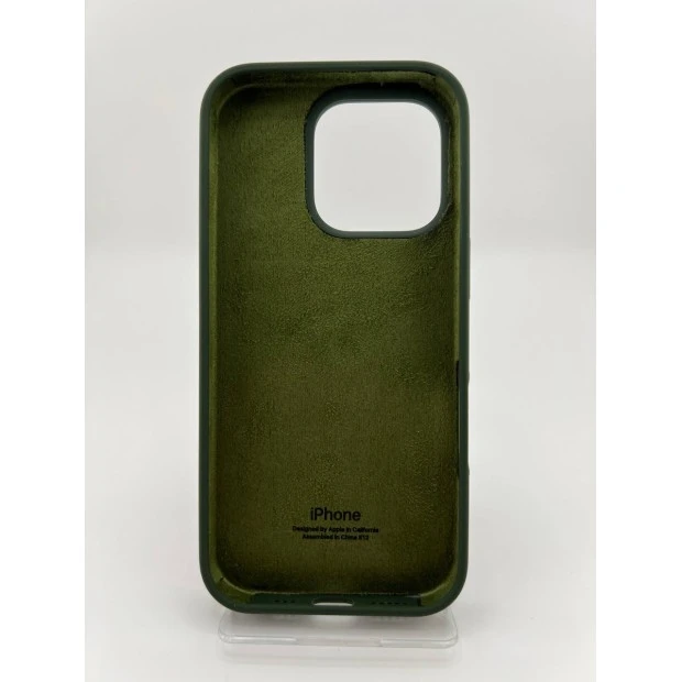 Силіконовий оригінальний чохол круглої форми для Apple iPhone 16 Pro (69) Atrovirens.