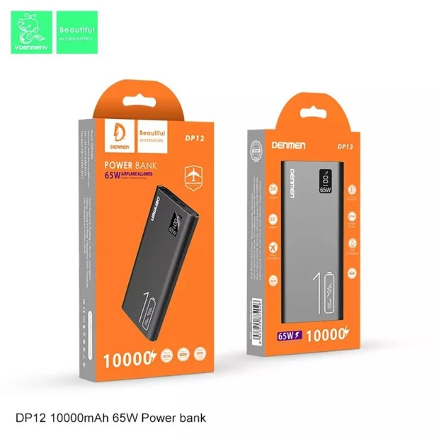 PowerBank Denmen DP12 10000mAh 65W (Black)
