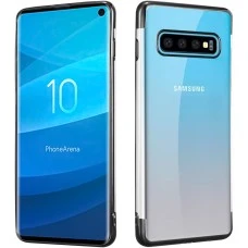 Силиконовый чехол UMKU Line Samsung Galaxy S10 Plus (чёрный)