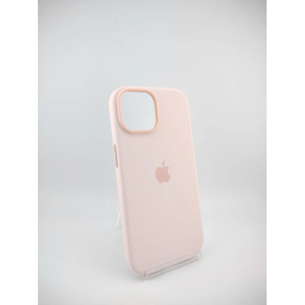Силіконовий чохол з MagSafe для Apple iPhone 15 (світло-рожевий)