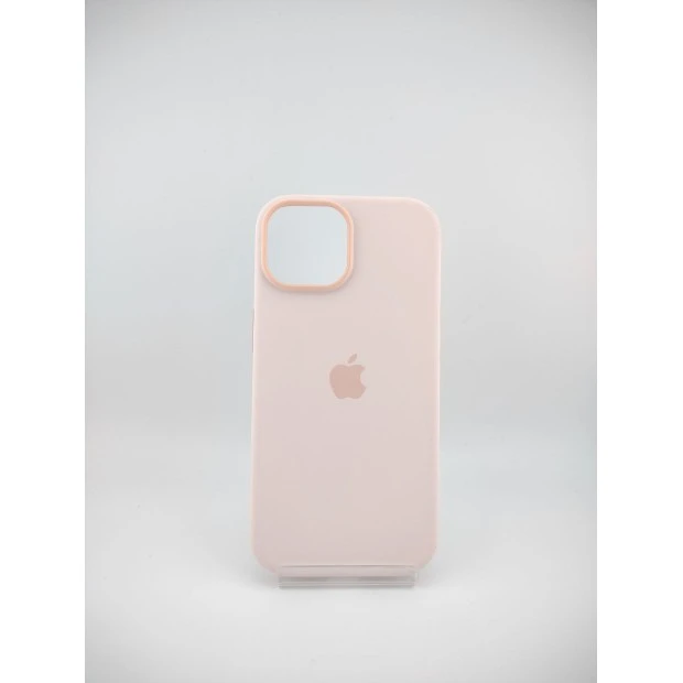 Силіконовий чохол з MagSafe для Apple iPhone 15 (світло-рожевий)