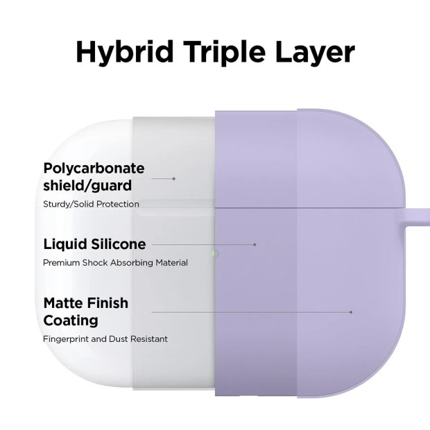 Чехол для наушников Full Silicone Case with Microfiber Apple AirPods Pro (15) Lilac