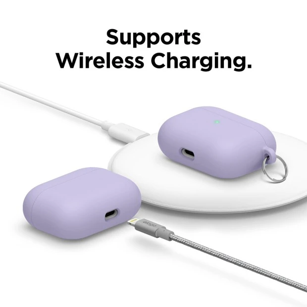 Чехол для наушников Full Silicone Case with Microfiber Apple AirPods Pro (15) Lilac
