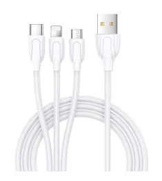 USB-кабель Joyroom S-M355 3 в 1 (Lightning / MicroUSB / Type-C) (Белый)
