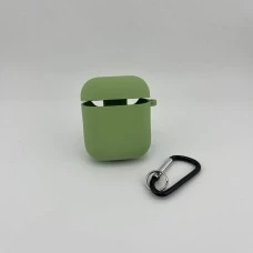 Чохол для навушників Full Silicone Case with Microfiber Apple AirPods (83) Авокадо