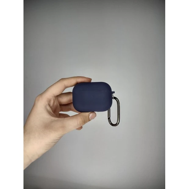 Чохол для навушників Full Silicone Case with Microfiber Apple AirPods Pro 2 (09) Midnight Blue