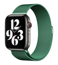 Ремешок Milanese Loop Apple Watch 42 / 44 mm (Dark Green)