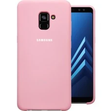 Силиконовый чехол Original Case Samsung Galaxy A8 Plus (2018) A730 (Розовый)