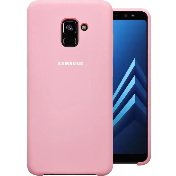 Силиконовый чехол Original Case Samsung Galaxy A8 Plus (2018) A730 (Розовый)