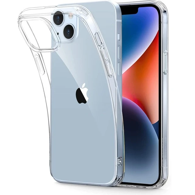 Силіконовий кейс WS для Apple iPhone 14 Plus (Прозорий)