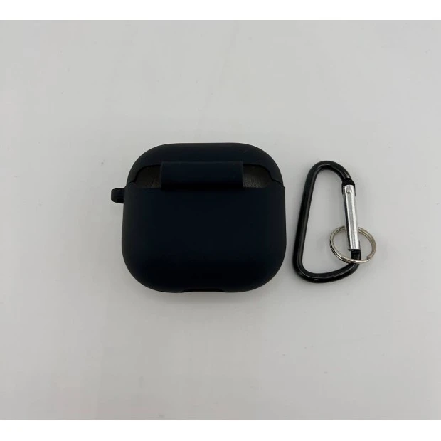 Чохол для навушників Full Silicone Case with Microfiber Apple AirPods 4 (07) Чорний