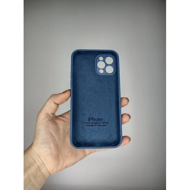 Оригінальний силіконовий чохол RoundCam для Apple iPhone 12 Pro (22) Синій Кобальт