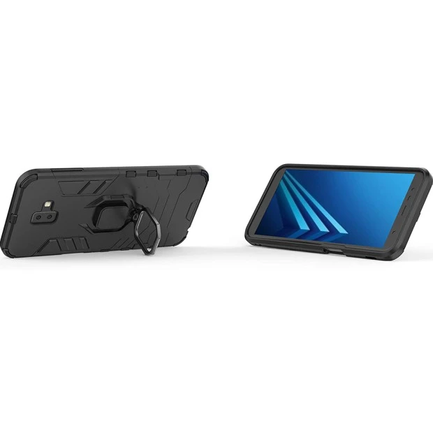 Бронь-чехол Ring Armor Case Samsung Galaxy J6 Plus (2018) J610 (Чёрный)